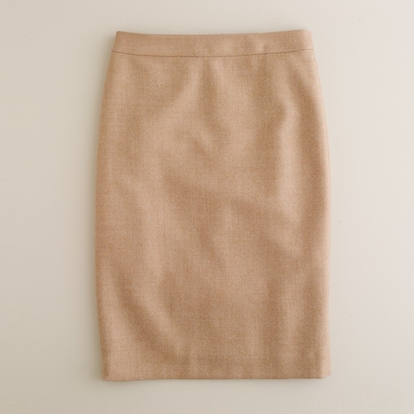J Crew No.2 double-serge wool skirt, 00P, camel - Picture 1 of 8